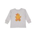 thumbnail image 1 of Inktastic Cute Gingerbread Girl with Pink Bow Christmas Boys or Girls Long Sleeve Toddler T-Shirt, 1 of 5