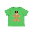 thumbnail image 1 of Inktastic Cute Gingerbread Girl with Red Plaid Bow Boys or Girls Toddler T-Shirt, 1 of 5
