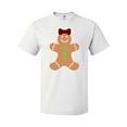 thumbnail image 1 of Inktastic Cute Gingerbread Girl with Red Plaid Bow T-Shirt, 1 of 5