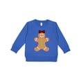 thumbnail image 1 of Inktastic Cute Gingerbread Girl with Red Plaid Bow Toddler Sweatshirt, 1 of 4