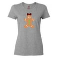 thumbnail image 1 of Inktastic Cute Gingerbread Girl with Red Plaid Bow Women's T-Shirt, 1 of 5