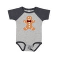 thumbnail image 1 of Inktastic Cute Gingerbread Man with Red Plaid Bowtie Boys or Girls Baby Bodysuit, 1 of 5
