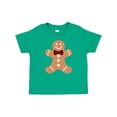 thumbnail image 1 of Inktastic Cute Gingerbread Man with Red Plaid Bowtie Boys or Girls Baby T-Shirt, 1 of 5