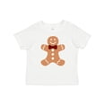 thumbnail image 1 of Inktastic Cute Gingerbread Man with Red Plaid Bowtie Boys or Girls Baby T-Shirt, 1 of 5