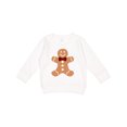 thumbnail image 1 of Inktastic Cute Gingerbread Man with Red Plaid Bowtie Toddler Sweatshirt, 1 of 4