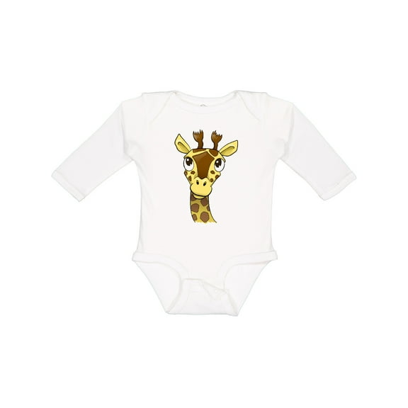 Inktastic Cute Giraffe Boys or Girls Long Sleeve Baby Bodysuit