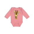 thumbnail image 1 of Inktastic Cute Giraffe Boys or Girls Long Sleeve Baby Bodysuit, 1 of 5