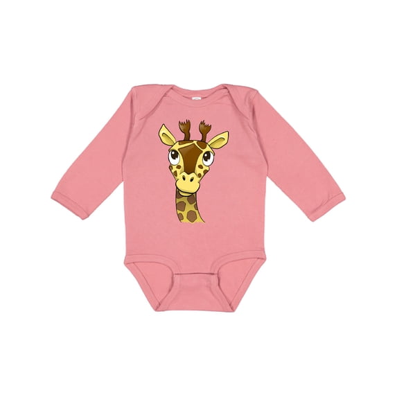 Inktastic Cute Giraffe Boys or Girls Long Sleeve Baby Bodysuit