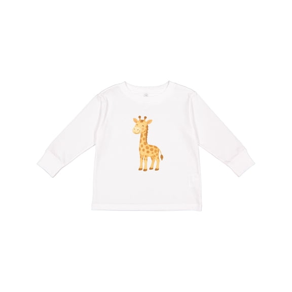 Inktastic Cute Giraffe Boys or Girls Long Sleeve Toddler T-Shirt