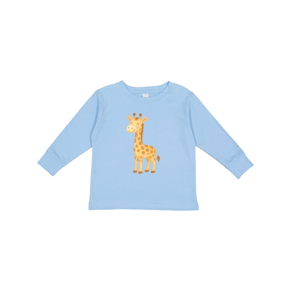 Inktastic Cute Giraffe Boys or Girls Long Sleeve Toddler T-Shirt
