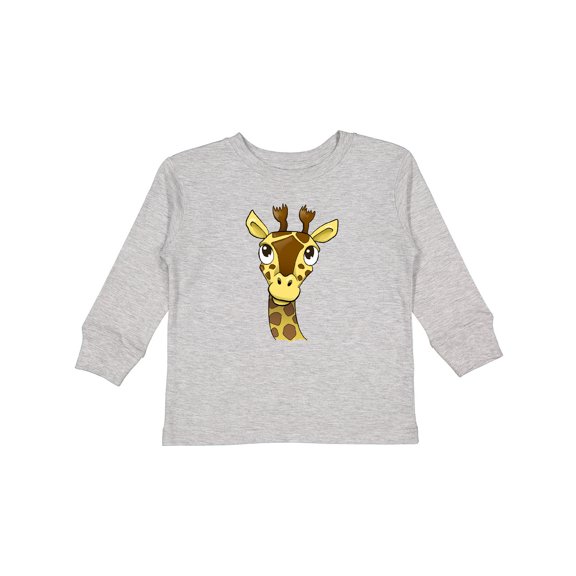 Inktastic Cute Giraffe Boys or Girls Long Sleeve Toddler T-Shirt