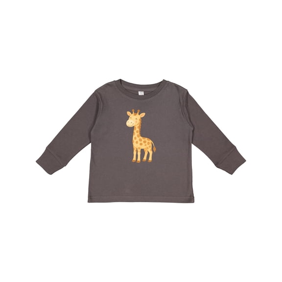 Inktastic Cute Giraffe Boys or Girls Long Sleeve Toddler T-Shirt