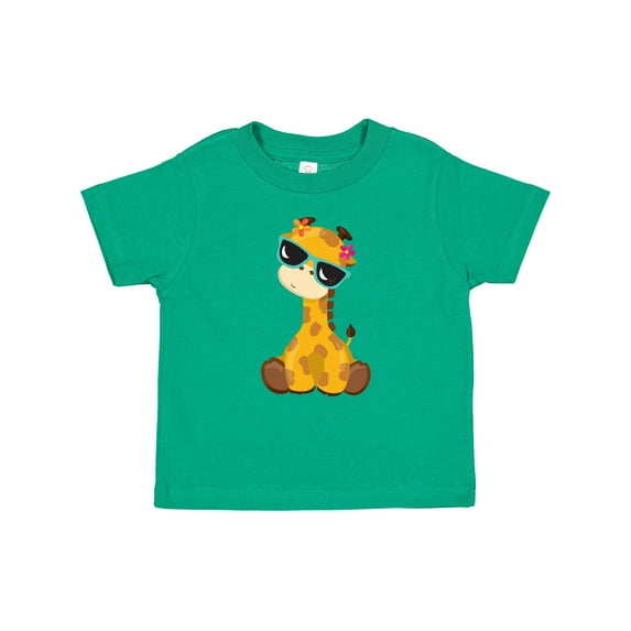 Inktastic Cute Giraffe, Giraffe with Sunglasses, Cute Animal Boys or Girls Baby T-Shirt