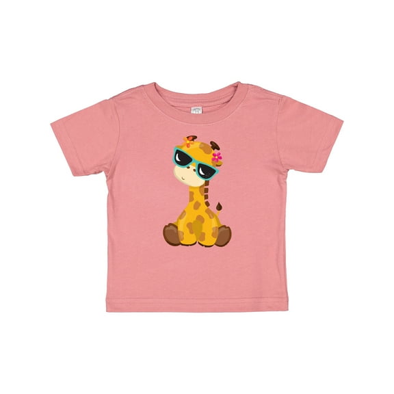 Inktastic Cute Giraffe, Giraffe with Sunglasses, Cute Animal Boys or Girls Baby T-Shirt