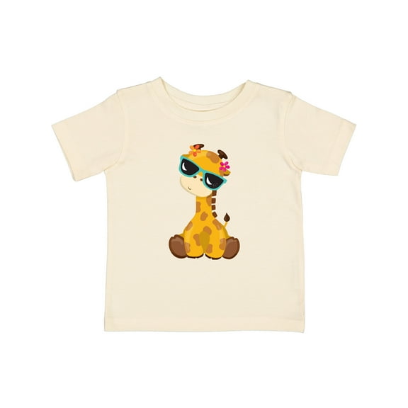 Inktastic Cute Giraffe, Giraffe with Sunglasses, Cute Animal Boys or Girls Baby T-Shirt