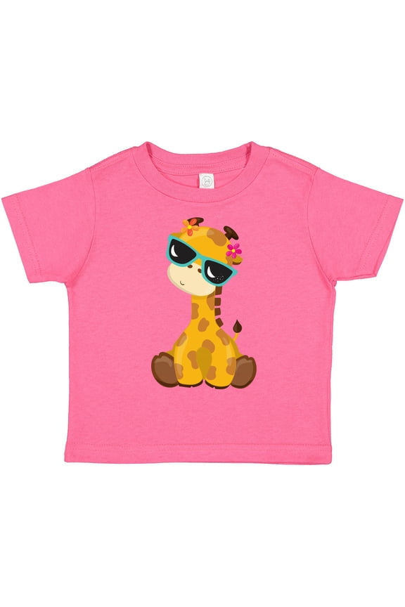 Cute Giraffe, Giraffe with Sunglasses, Cute Animal Boys or Girls Toddler T-Shirt