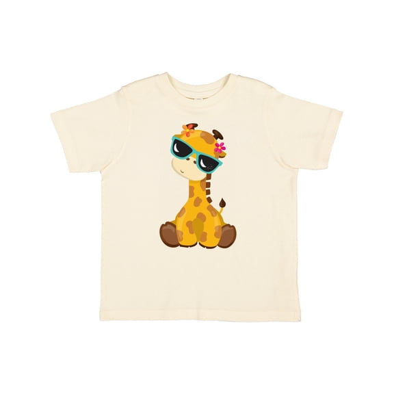 Inktastic Cute Giraffe, Giraffe with Sunglasses, Cute Animal Boys or Girls Toddler T-Shirt