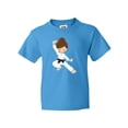 thumbnail image 1 of Inktastic Cute Girl, Brown Hair, Black Belt, Karate Pose Youth T-Shirt, 1 of 5