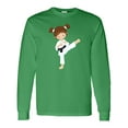 thumbnail image 1 of Inktastic Karate Girl, Cute Girl, Brown Hair, Black Belt Long Sleeve T-Shirt, 1 of 5