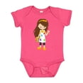 thumbnail image 1 of Inktastic Cute Girl, Brown Hair, Painter, Paint Artist Girls Baby Bodysuit, 1 of 5