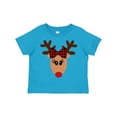 thumbnail image 1 of Inktastic Cute Girl Reindeer with Buffalo Plaid Bow Boys or Girls Toddler T-Shirt, 1 of 5