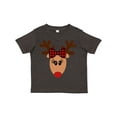 thumbnail image 1 of Inktastic Cute Girl Reindeer with Buffalo Plaid Bow Boys or Girls Toddler T-Shirt, 1 of 5