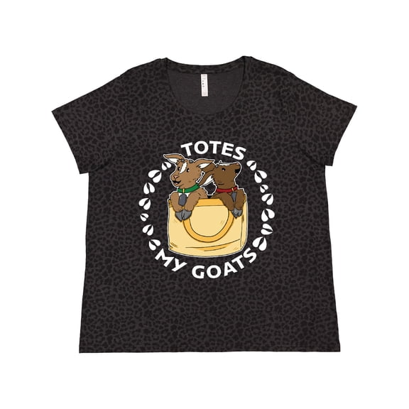 Inktastic Cute Goats Totes My Goats Women's Plus Size T-Shirt