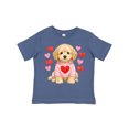 thumbnail image 1 of Inktastic Cute Golden Doodle Puppy Heart Valentine's Day Boys or Girls Toddler T-Shirt, 1 of 5