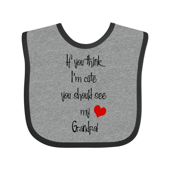 Inktastic Cute Grandpa Boys or Girls Baby Bib