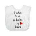 thumbnail image 1 of Inktastic Cute Grandpa Boys or Girls Baby Bib, 1 of 4