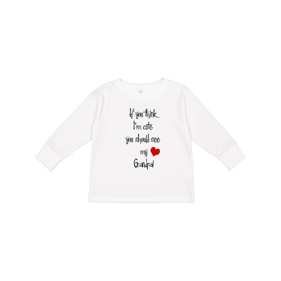 Inktastic Cute Grandpa Boys or Girls Long Sleeve Toddler T-Shirt