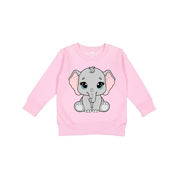 Inktastic Cute Gray Elephant Toddler Sweatshirt