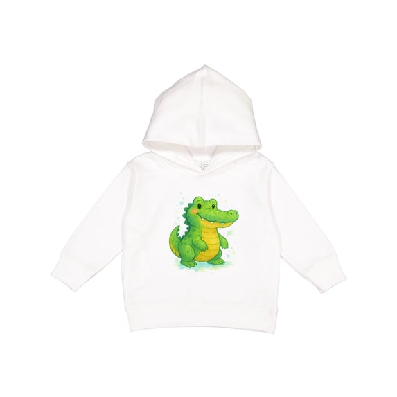 Inktastic Cute Green Crocodile Cartoon Illustration Toddler Hoodie