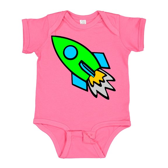 Inktastic Cute Green Rocket Boys or Girls Baby Bodysuit