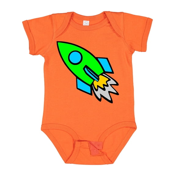 Inktastic Cute Green Rocket Boys or Girls Baby Bodysuit