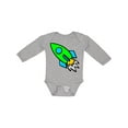 thumbnail image 1 of Inktastic Cute Green Rocket Boys or Girls Long Sleeve Baby Bodysuit, 1 of 5