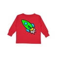 thumbnail image 1 of Inktastic Cute Green Rocket Boys or Girls Long Sleeve Toddler T-Shirt, 1 of 5
