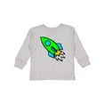 thumbnail image 1 of Inktastic Cute Green Rocket Boys or Girls Long Sleeve Toddler T-Shirt, 1 of 5
