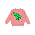 thumbnail image 1 of Inktastic Cute Green Rocket Toddler Sweatshirt, 1 of 4