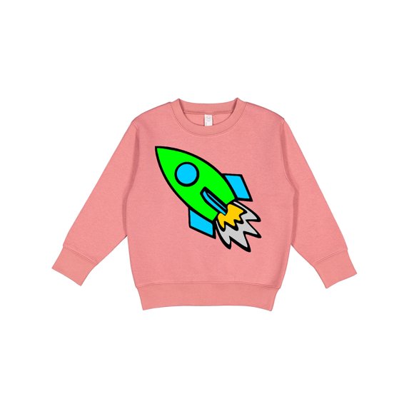 Inktastic Cute Green Rocket Toddler Sweatshirt