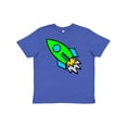 thumbnail image 1 of Inktastic Cute Green Rocket Youth T-Shirt, 1 of 5