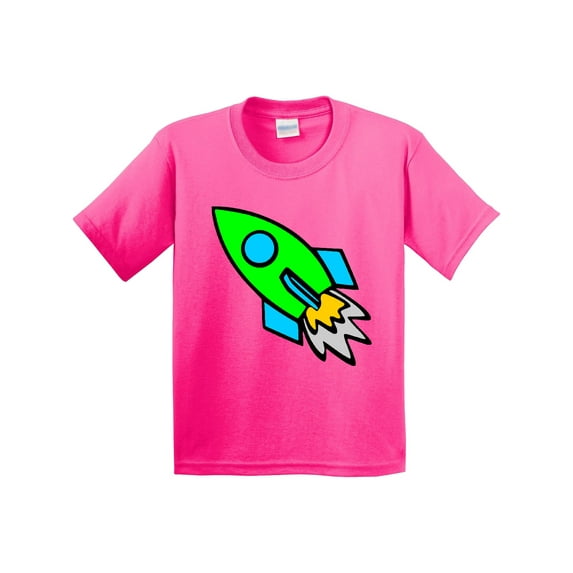 Inktastic Cute Green Rocket Youth T-Shirt