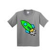 thumbnail image 1 of Inktastic Cute Green Rocket Youth T-Shirt, 1 of 5