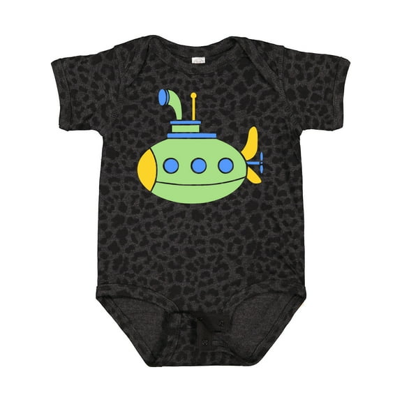 Inktastic Cute Green Submarine Boys or Girls Baby Bodysuit