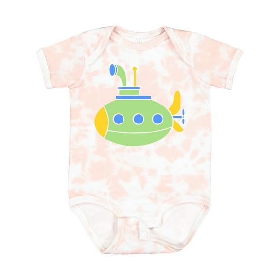 Inktastic Cute Green Submarine Boys or Girls Baby Bodysuit