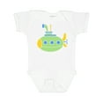 thumbnail image 1 of Inktastic Cute Green Submarine Boys or Girls Baby Bodysuit, 1 of 5