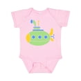 thumbnail image 1 of Inktastic Cute Green Submarine Boys or Girls Baby Bodysuit, 1 of 5