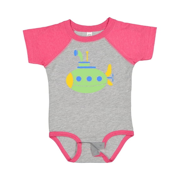 Inktastic Cute Green Submarine Boys or Girls Baby Bodysuit