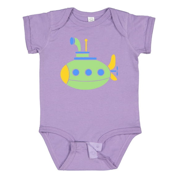 Inktastic Cute Green Submarine Boys or Girls Baby Bodysuit
