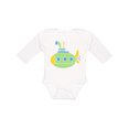 thumbnail image 1 of Inktastic Cute Green Submarine Boys or Girls Long Sleeve Baby Bodysuit, 1 of 5
